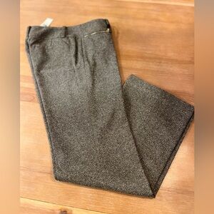 Ann Taylor Lindsay Pants wool blend lined SZ 8 NWT black brown beige tweed